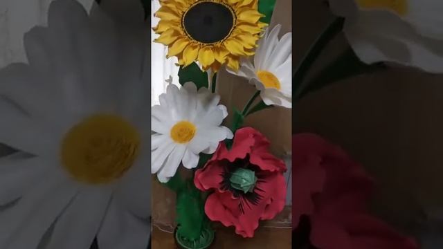 Огромный букет цветов из изолона ручной работы /huge bouguet of flowers from isolon