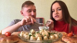 МУКБАНГ ПЕЛЬМЕНИ | MUKBANG DUMPLINGS | домашние пельмени