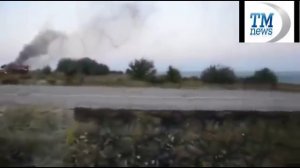 Marinovka (Donetsk region)  After fight at the bound of checkpoint 06 06 2014