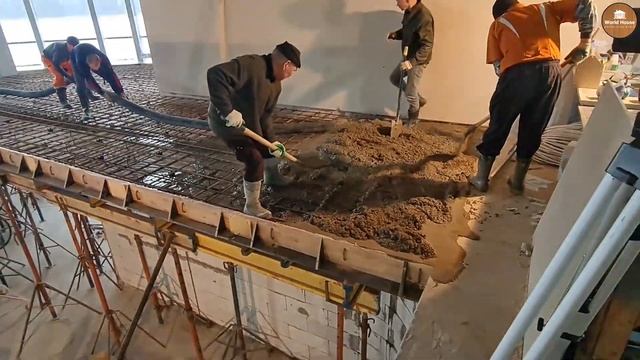 Устройство Монолитного Перекрытия | Полный Процесс от сборки опалубки до заливки смотреть онлайн