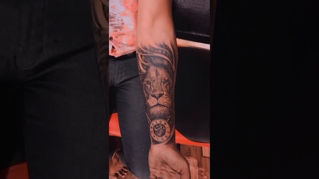 Full Forearm Lion Tattoo by Rahul Tattoo Guy |Tumkur Tattoos Shop | Best Tattoo in Tumkur |  #short