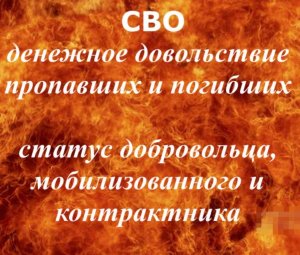 СВО Денежное довольствие пропавших и погибших. Статус добровольца, мобилизованного и контрактника