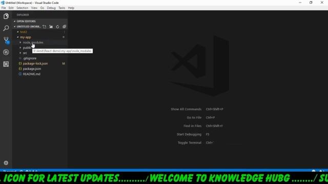 React Js Installation On Windows |  Setup React Js On Windows | ReactJS Tutorial | Knowledge HubG