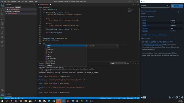 doc strings with kite autocomplete