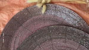 Сервировочная праздничная салфетка из бисера