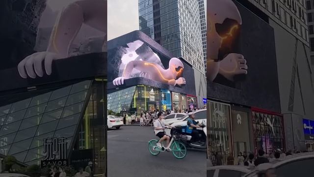 3D billboard crazy in china ?? #shorts #china