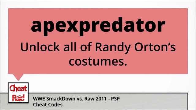 WWE SmackDown vs Raw 2011 Cheat Codes | PSP смотреть онлайн