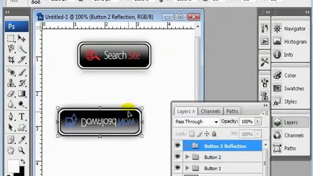 Adobe Photoshop Web Graphics Tutorial : How to Edit Photoshop Style Buttons смотреть онлайн