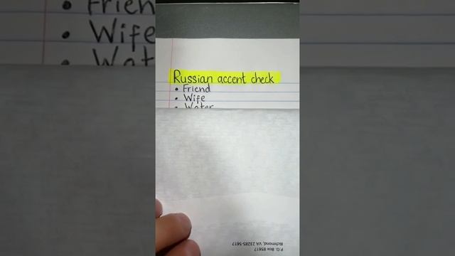 Russian accent check ??