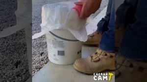 Унитаз из ведра.