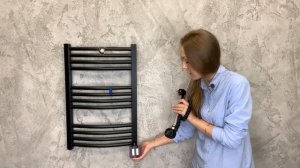 Полотенцесушитель в чёрном матовом цвете Terma Lena 660/436 Ral9005 SOFT SX