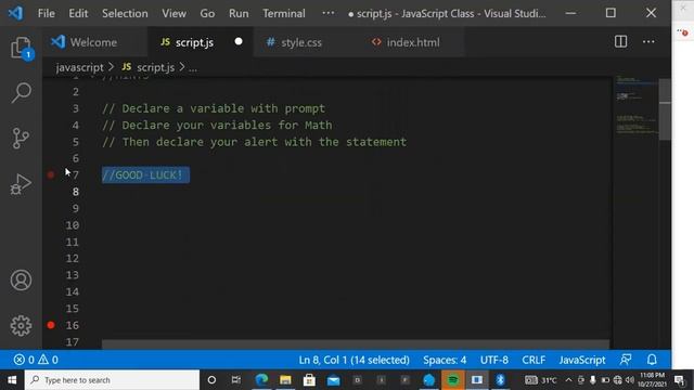 JavaScript Assessment 1