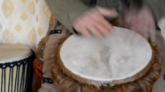Звучание джембе *БУТЫЛКА* 12 дюймов. Козья кожа.