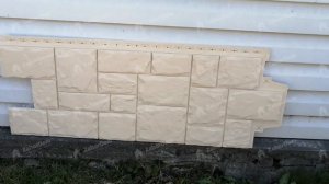 Фасадная панель Гранд Лайн Крупный камень Бежевый - ЗаборДом