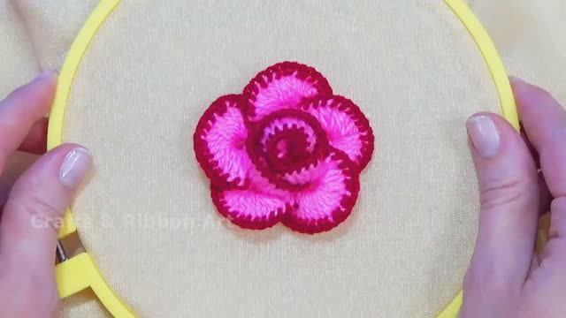 Удивительная идея создания шерстяных роз карандашом - Простая ручная вышивка - Сделай САМ