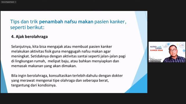 LIVE Streaming Webinar : Nutrisi pada Pasien Kanker Anak смотреть онлайн