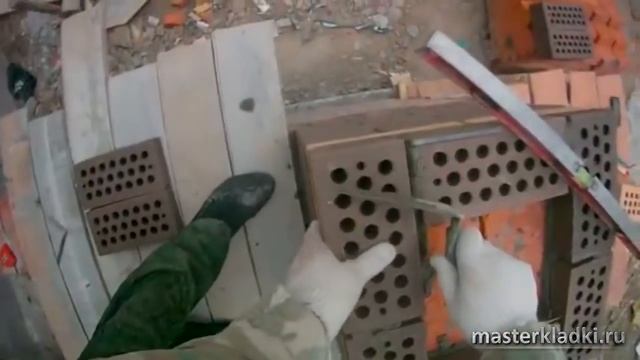 Кладка колонны в 2 кирпича -[school masterkladki] смотреть онлайн