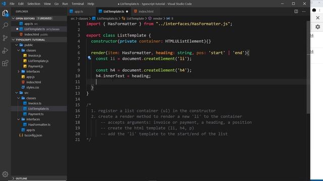 TypeScript Tutorial #17 - Rendering an HTML Template смотреть онлайн