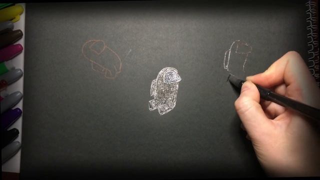 Как нарисовать Амонг Ас в космосе  /How to Draw AMONG US in space