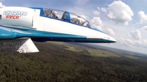 Полет на Л-39.Пилотажная группа 'Русь'.