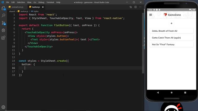 React Native Tutorial #34 - Custom Button Component смотреть онлайн