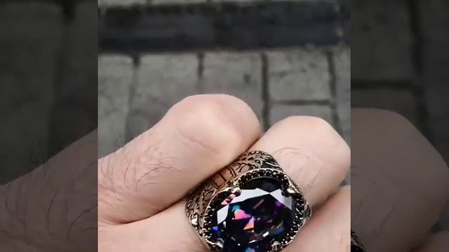 Перстень с вратами в храм Камень мистический топаз ручной работы