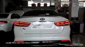 Диодные модули в отражатели заднего бампера и фонари для K5 Optima JF 2016