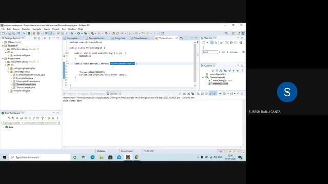 Throws example in java смотреть онлайн