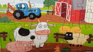Пазл Синий Трактор и Веселые Друзья с фермы- собираем пазлы для детей | Polinka-Vitaminka