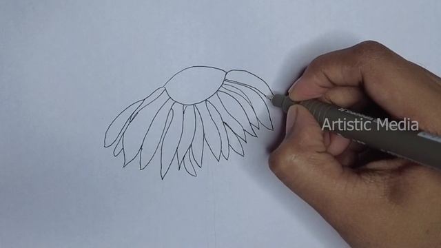 GERBERA | Draw with Me using 1 pen смотреть онлайн