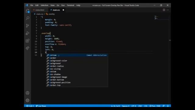 How to make Html,Css and Javascript Full screen Overlay Navigation Bar. смотреть онлайн