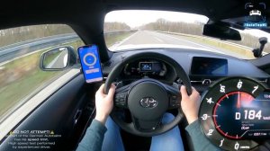 Toyota Supra A90 2.0 максимальная скорость автобан POV