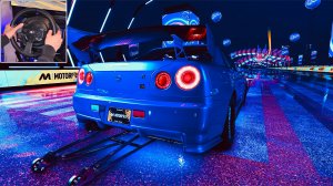 Управление рулем - Skyline R-34 Drag Race | The Crew Motorfest (4K 60 FPS) Gameplay