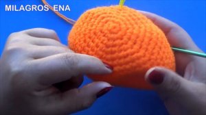 Manualidades tejidas Milagros Ena N° 24: Mandarina a crochet para adorno de cocina o alfiletero