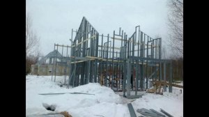 Дом в лесу из ЛСТК каркаса. Собираем вручную