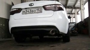 Звук прямоточного глушителя с закрытой флейтой (Киа Рио III),банка проспорт