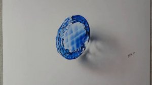 How to draw a diamond with colored pencils.Как нарисовать бриллиант цветными карандашами.