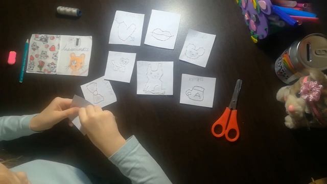 Вышивка на бумаге нитками по точкам