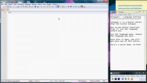 Notepad++ - Programming Language Setting