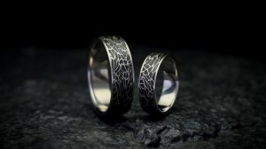 Обручальные кольца из дамасской стали. Wedding rings from damascus steel.