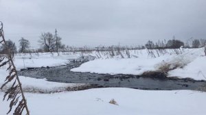 Водные процедуры на снегоходе