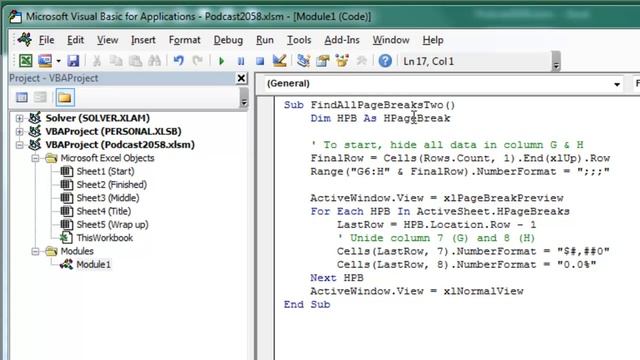 Excel Sorcery - Running Total in Footer - Episode 2058