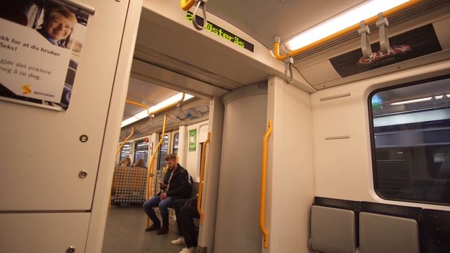 Norway, Oslo, metro ride from Sentralstasjon to Stortinget , 5X escalator, 1X elevator смотреть онлайн