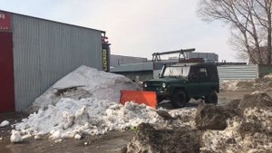 Изготовление отвала на УАЗ,тест драйв
