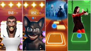 SKIBIDI TOILET REMIX CARTOON CAT BAD KARMA WEDNESDAY BLOODY MARY JISOO FLOWER Tiles Hop EDM Rush.mp4