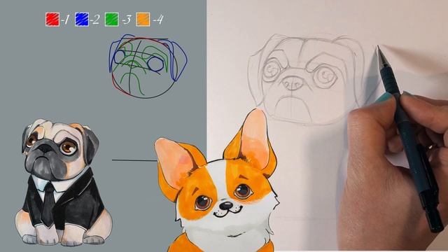 КАК НАРИСОВАТЬ МОПСА | ЛЮДИ В ЧЕРНОМ смотреть онлайн