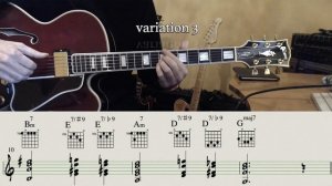 Jazz Guitar - variations on IIIm7 (Imaj7) VI7 IIm7 V7 chords