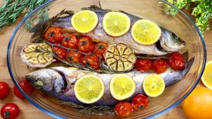 Рыба в духовке. Как приготовить Сибаса на праздник. Новогоднее меню 2022 .mp4