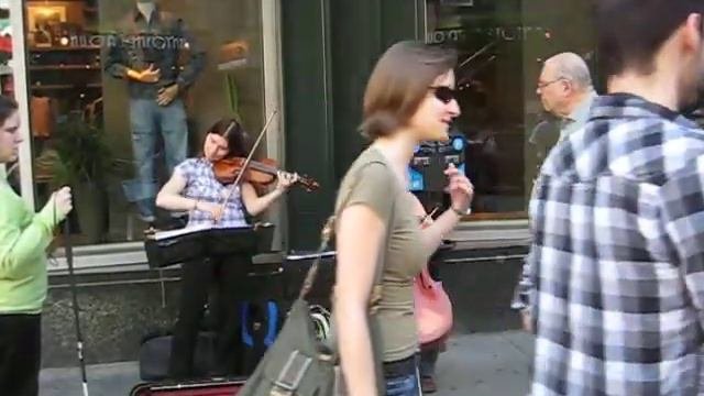 Уличные музыканты Монреаля. Моцарт на улице. Rue Ste-Catherine