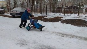 Гироскутер с ручкой зимой || Гироскутер с сиденьем #Пермь #Ижевск